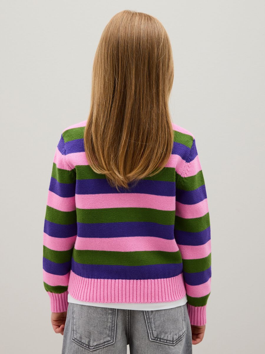 Girls' multicolour pure cotton regular fit pullover_2