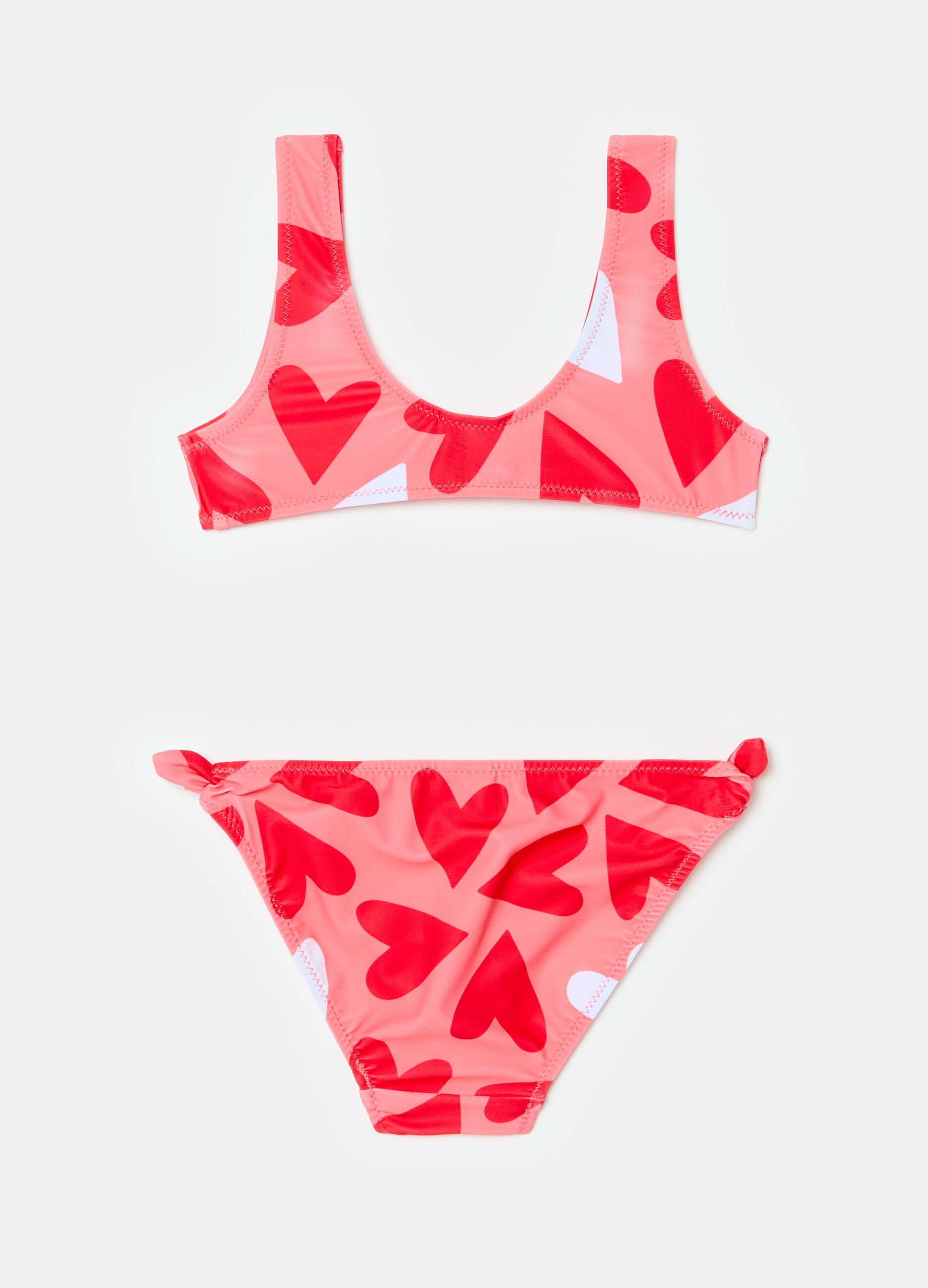 Bikini con stampa cuori