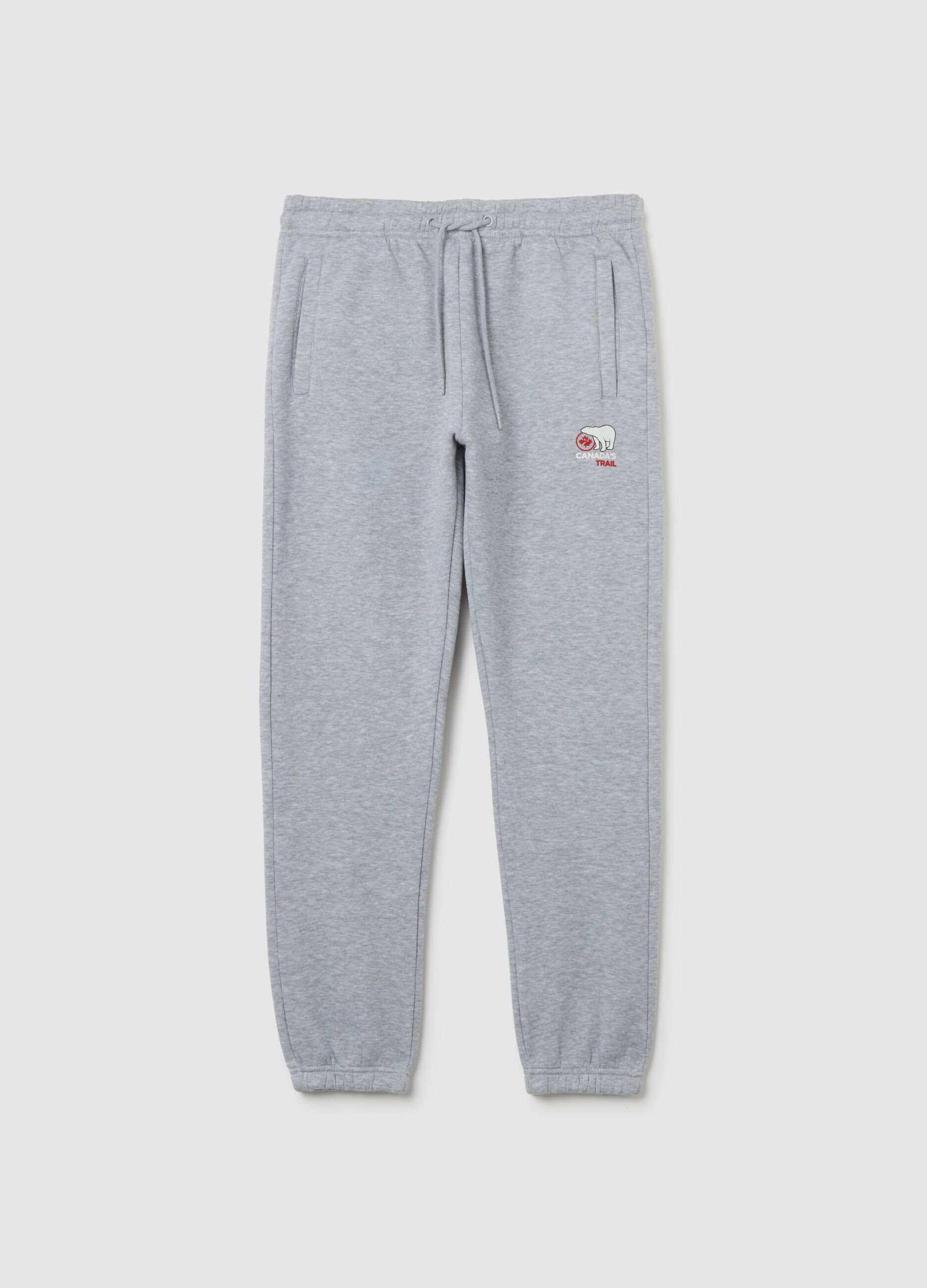 Pantaloni jogger in misto cotone grigi