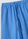 Blue pure cotton striped beach cover-up trousers_1