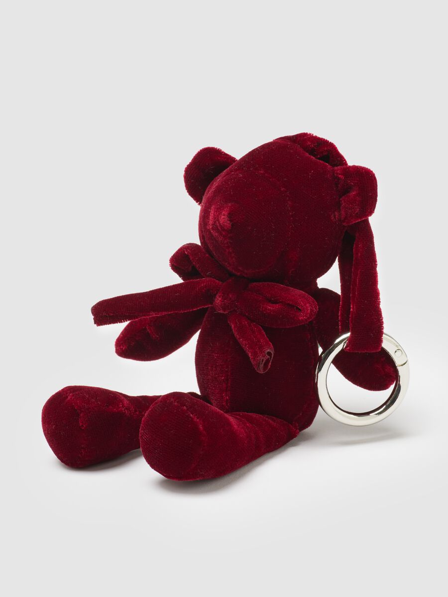 Portachiavi in rosso con orsetto_2