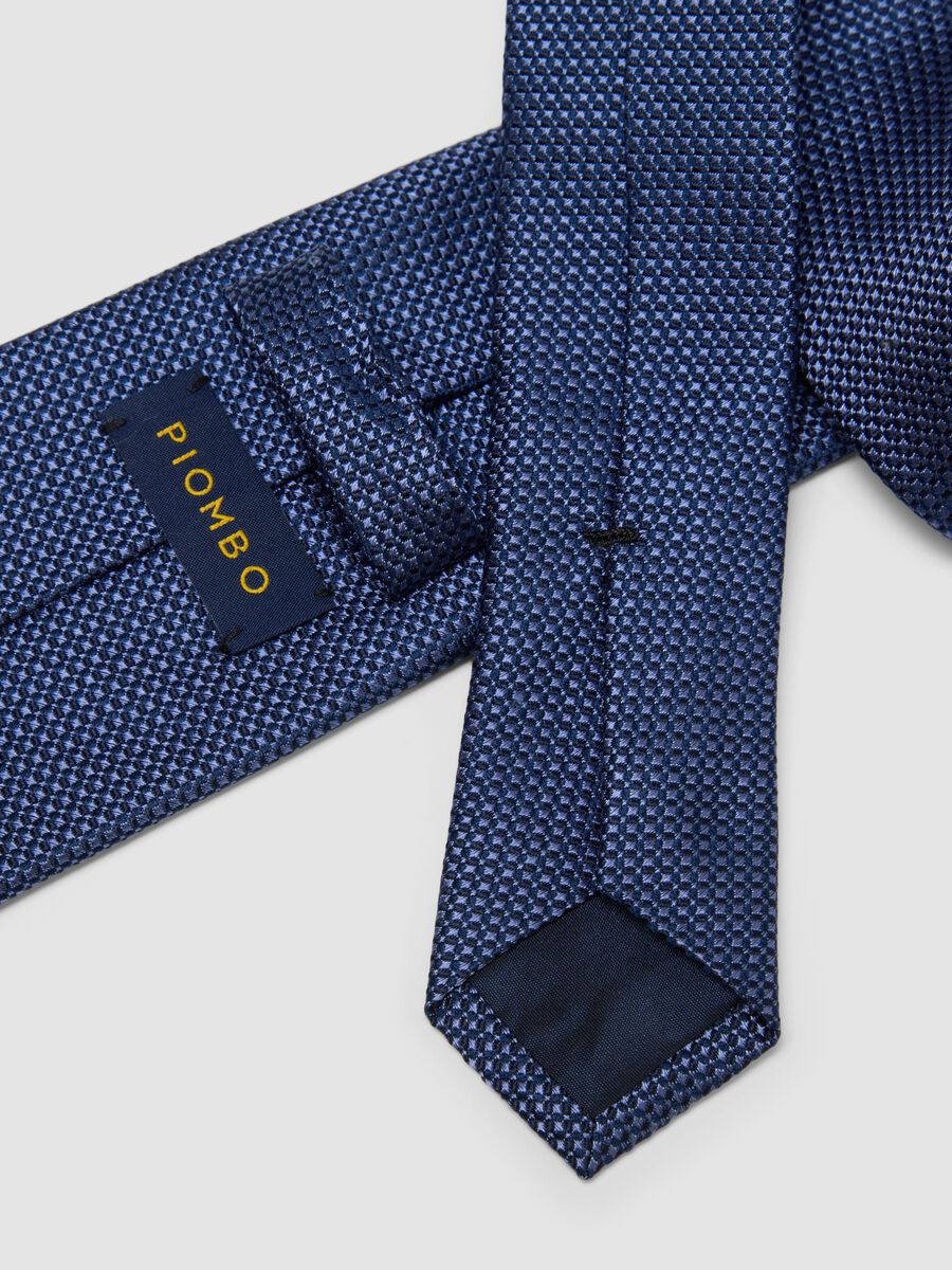 Cravatta in pura seta a quadri multicolor pala 8 cm_1