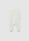 White pure cotton baby romper with lions_1