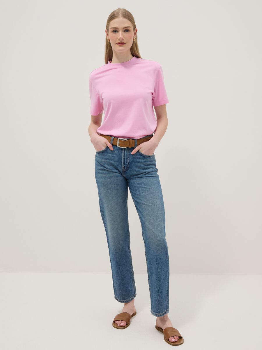 T-shirt in puro cotone rosa regular fit_2