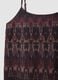 Purple cotton-linen blend dress with slim straps_5