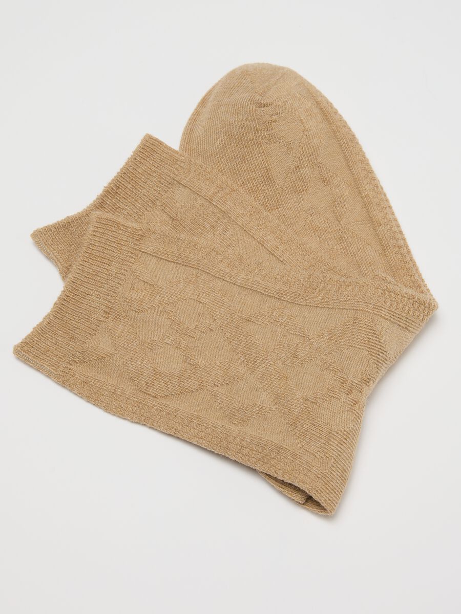 Calzini in cotone beige elasticizzato_2