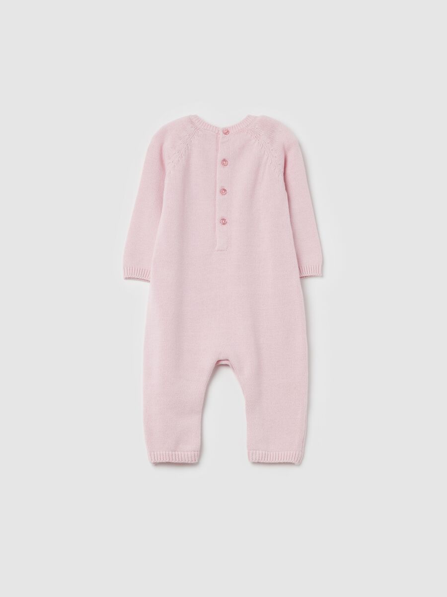 Jersey onesie with jacquard bear design_1