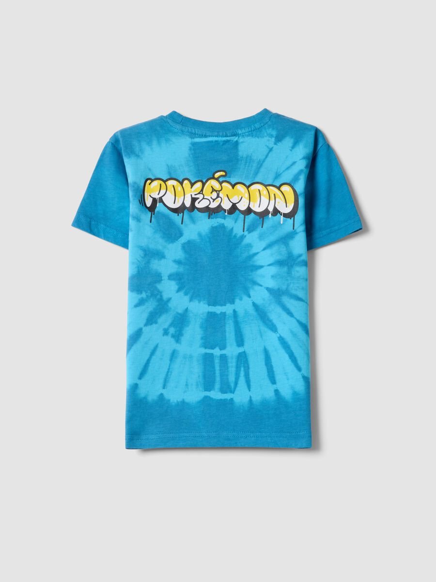 T-shirt in puro cotone azzurra da bambino regular fit con Pikachu_1