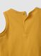 Yellow organic cotton tank top with print_3