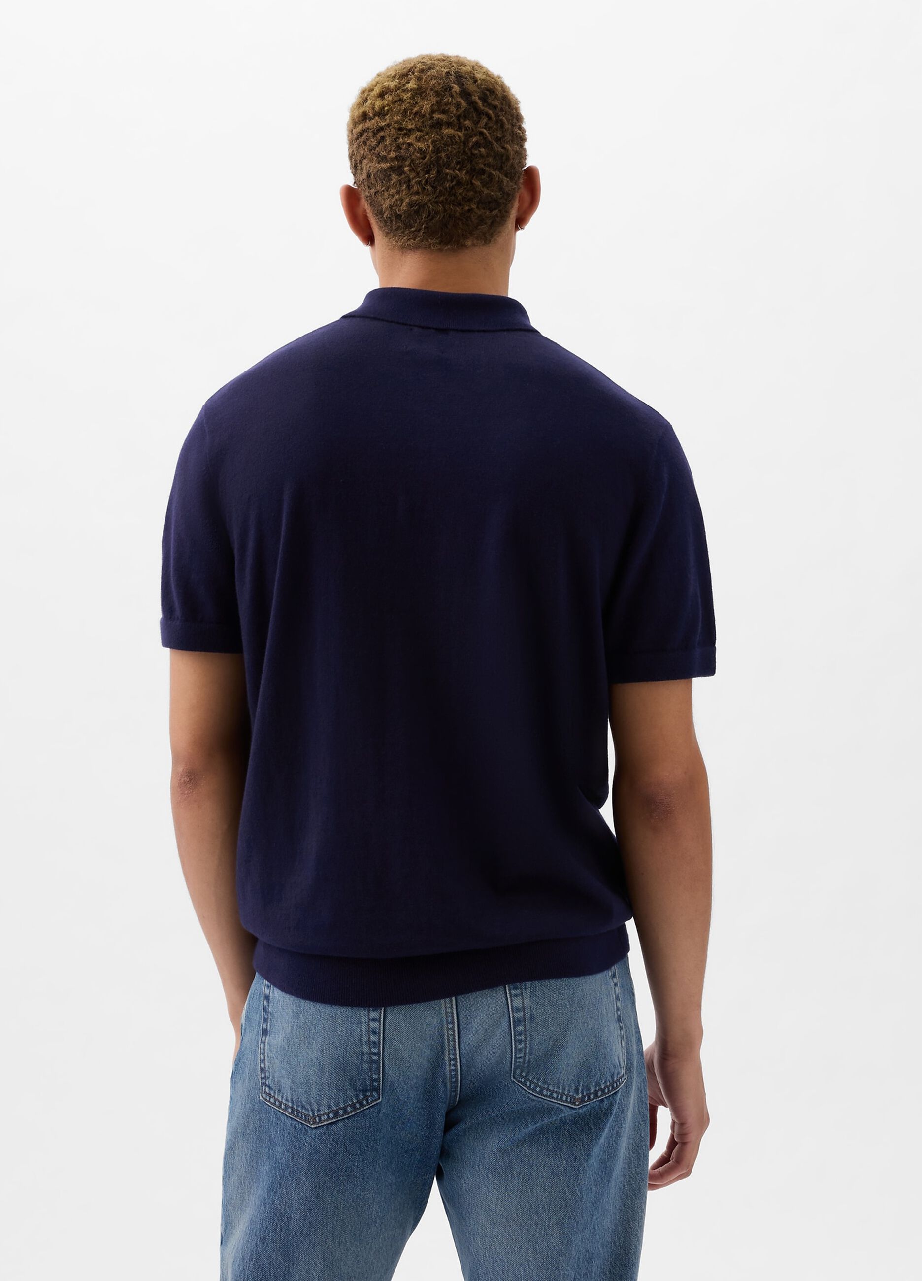 Polo shirt in cotton blend