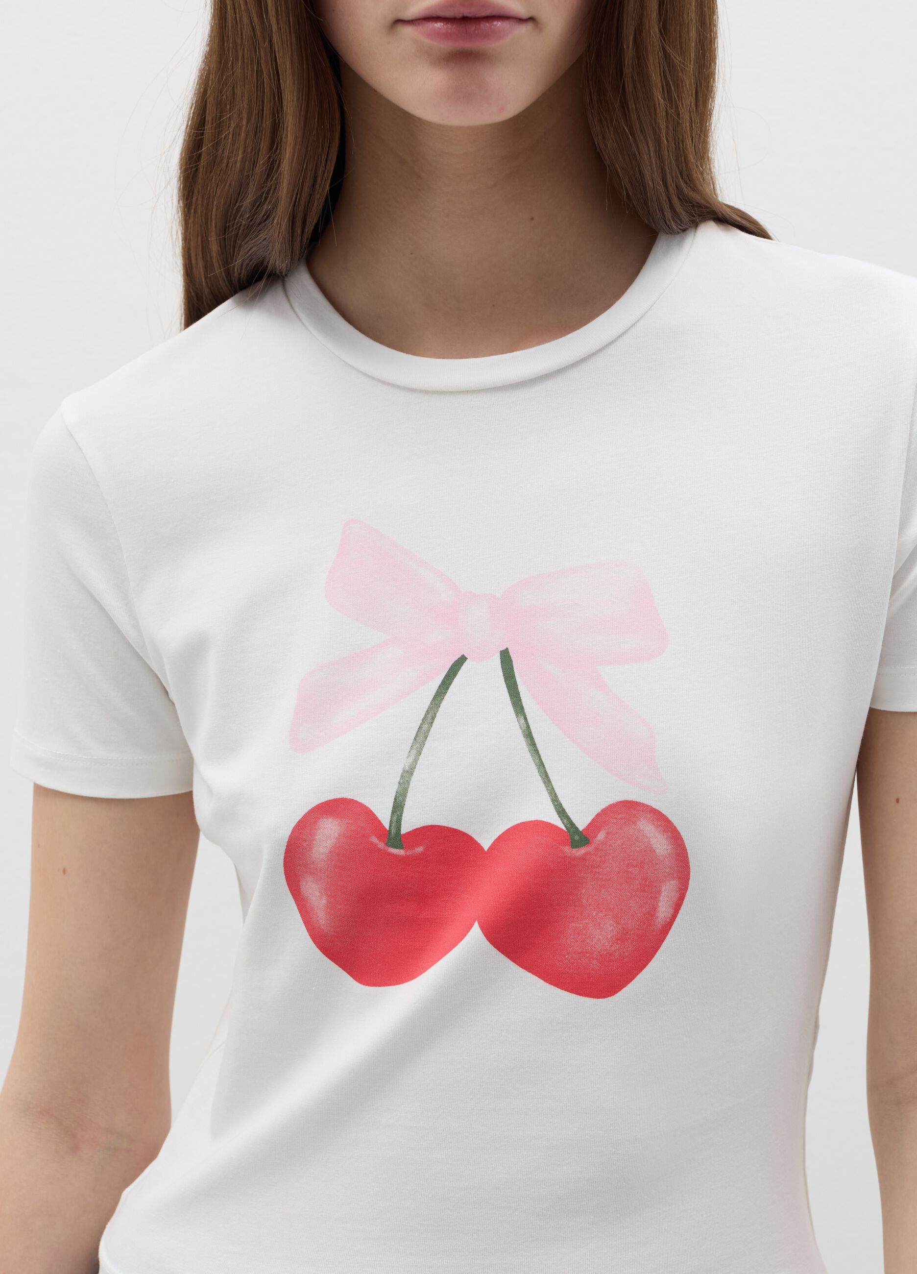 Stretch cotton T-shirt