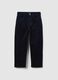 Children's cotton and blue velvet trousers, regular fit_0