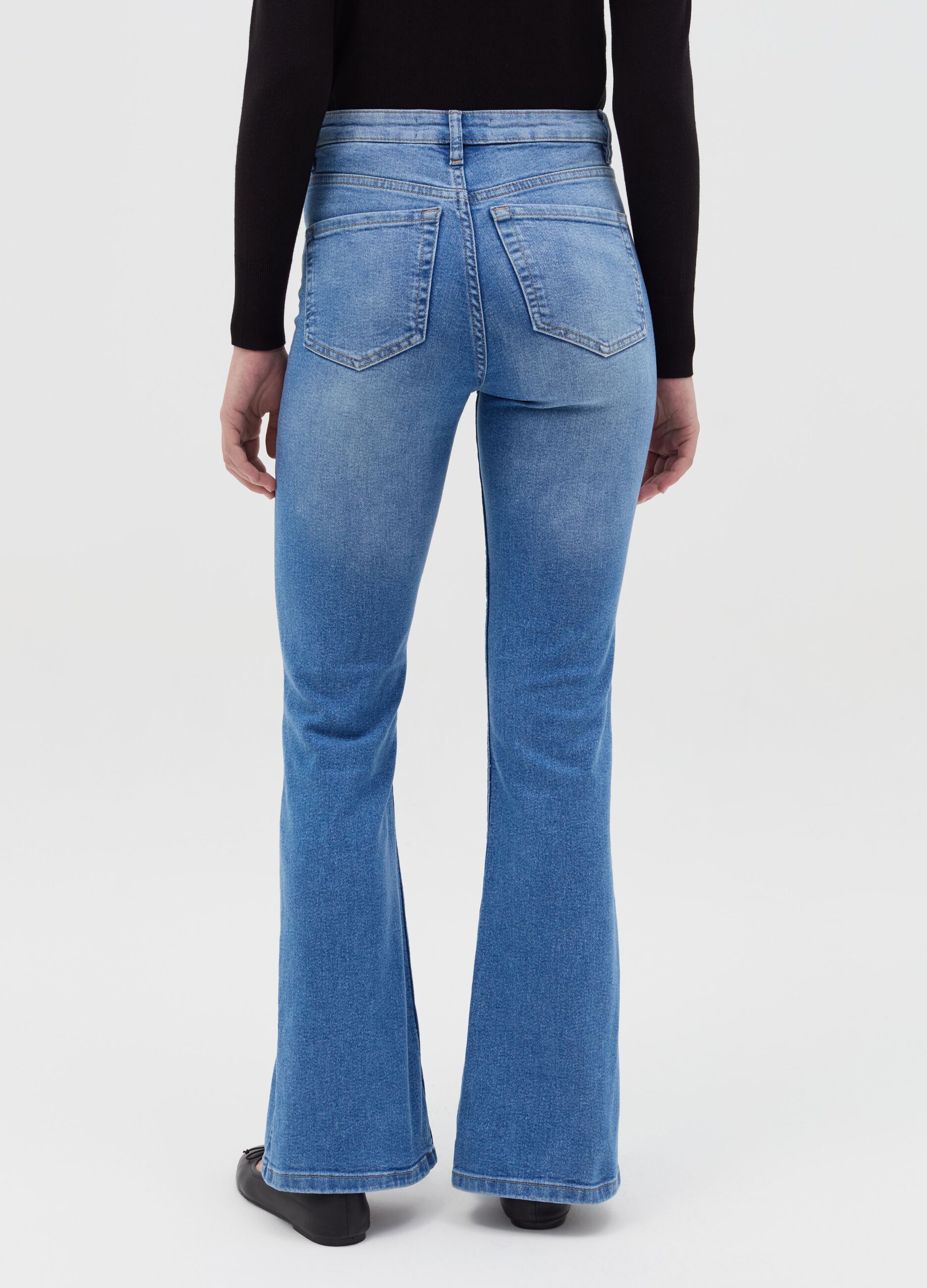 Jeans flare fit cinque tasche