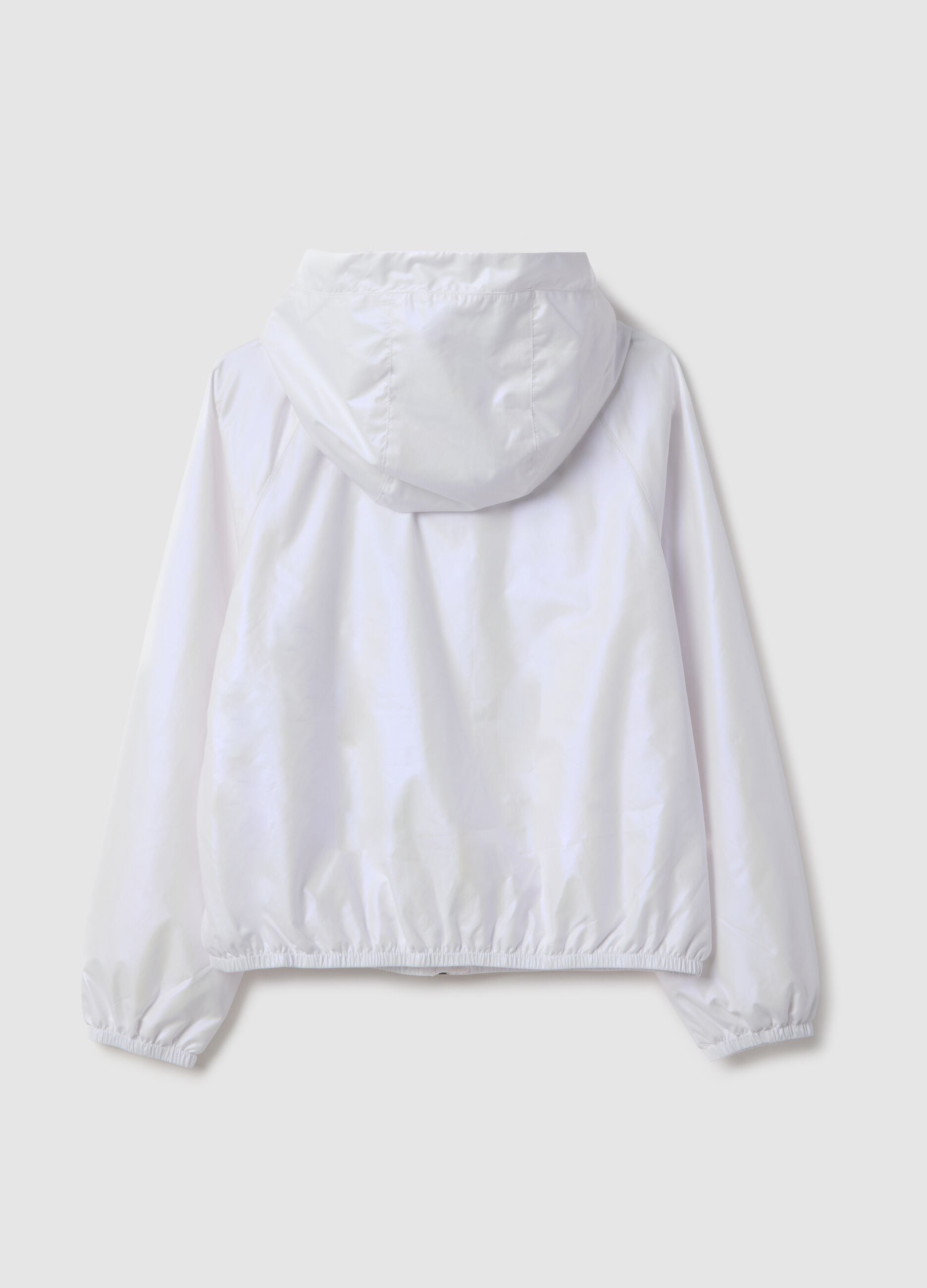 White Hooded Regular Fit Girls' Jacket