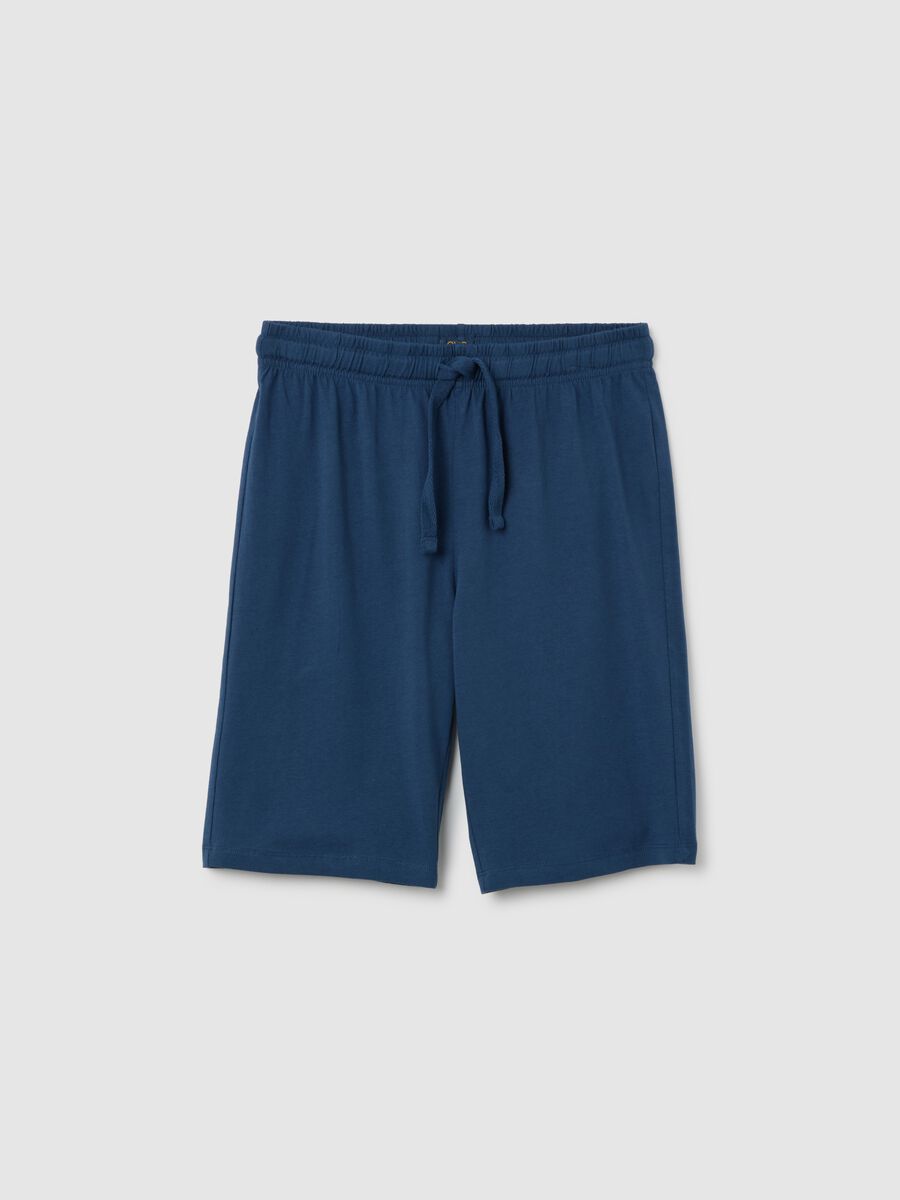 Boy's regular fit blue cotton shorts_3
