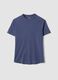 Regular fit blue pure cotton T-shirt_4