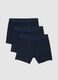 Tripack of blue boxer shorts in stretch cotton regular fit_4