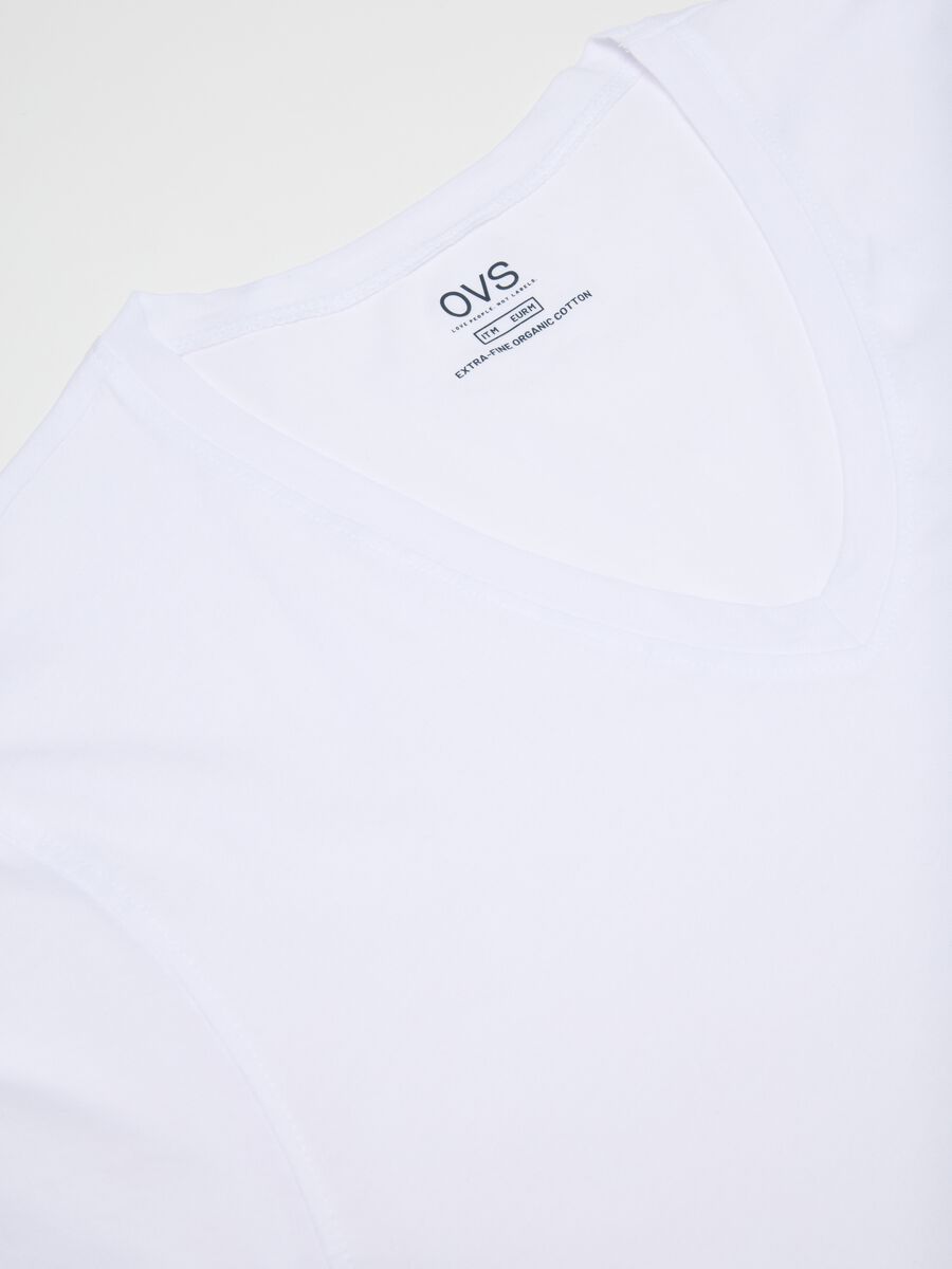 Men's White Regular Fit Pure Cotton T-shirt_5