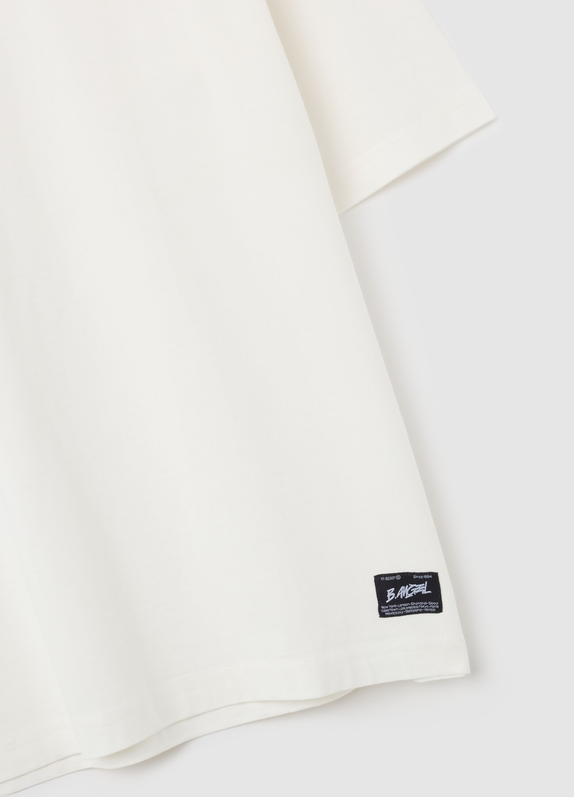 White boxy fit pure cotton T-shirt