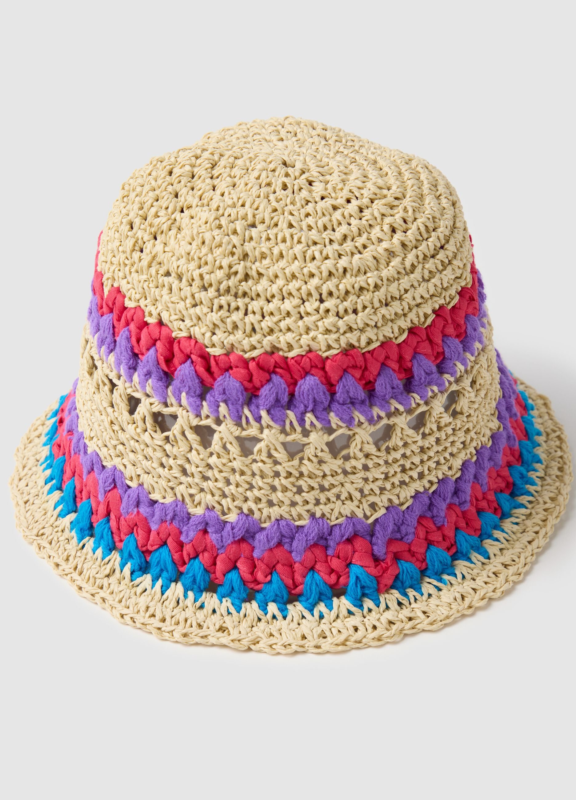Multicolour Crochet Blend Girl's Hat
