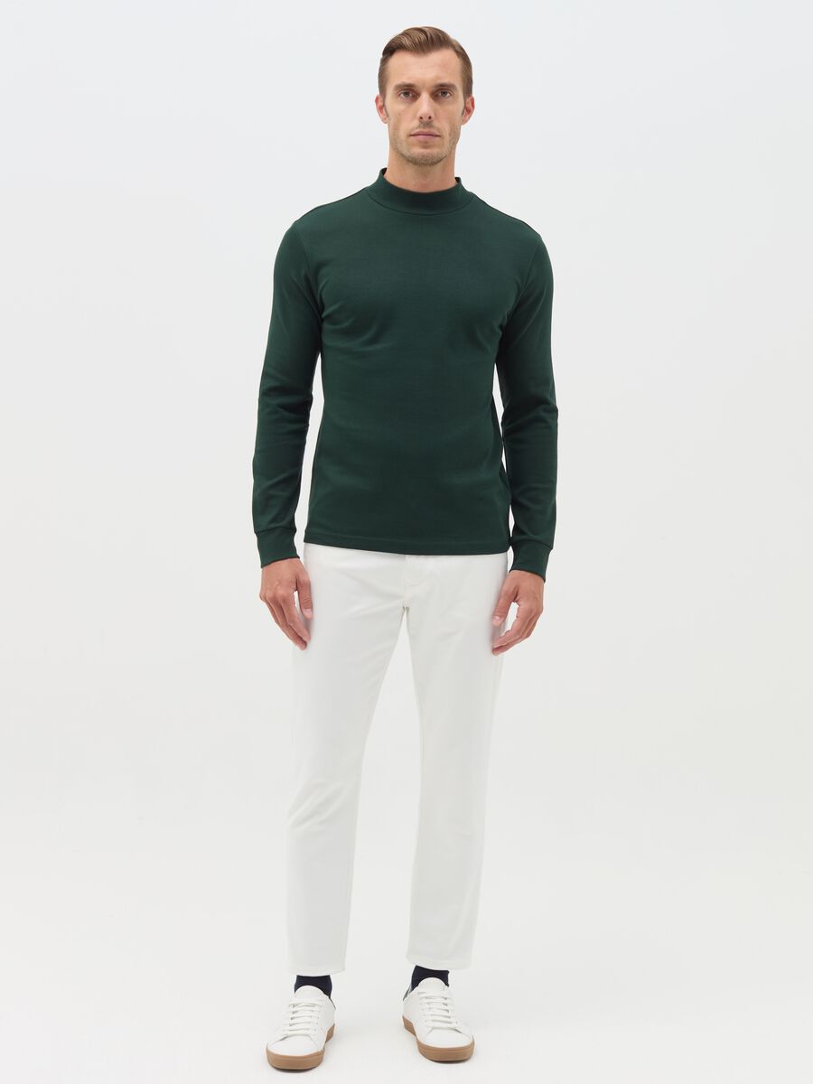 T-shirt a maniche lunghe in cotone interlock_1