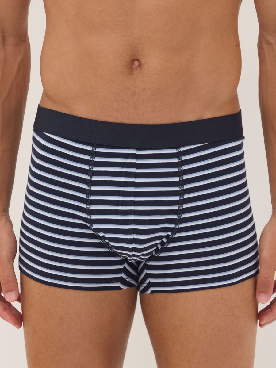 Multipack di cinque boxer multicolor a righe in cotone organico_1