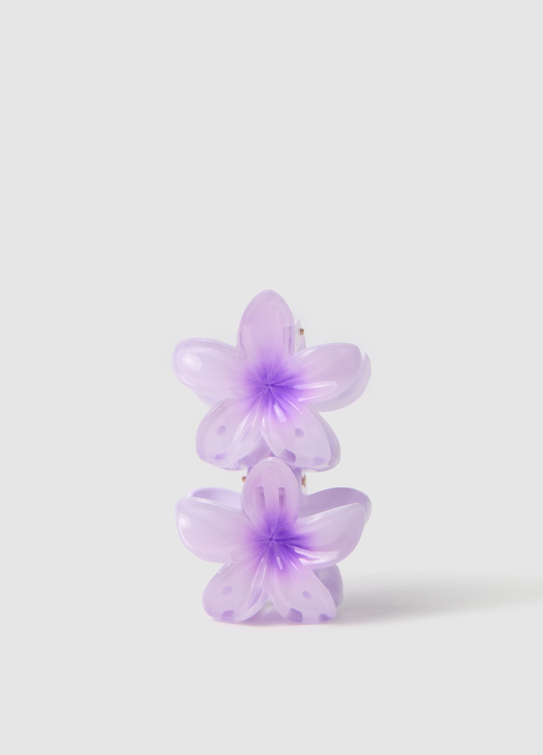 Two-pack hair clips with flower