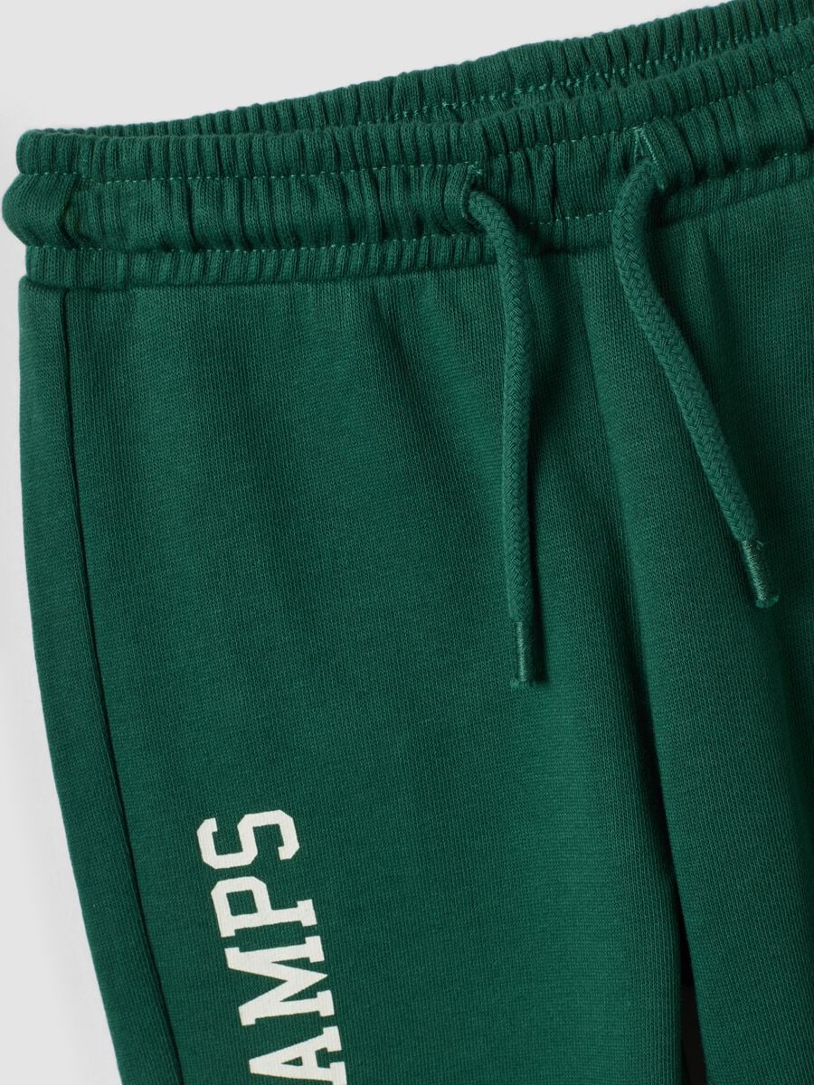 Completo jogging verde in puro cotone a girocollo per bimbo_3