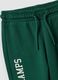 Green pure cotton crew-neck jogger set for baby boy_3