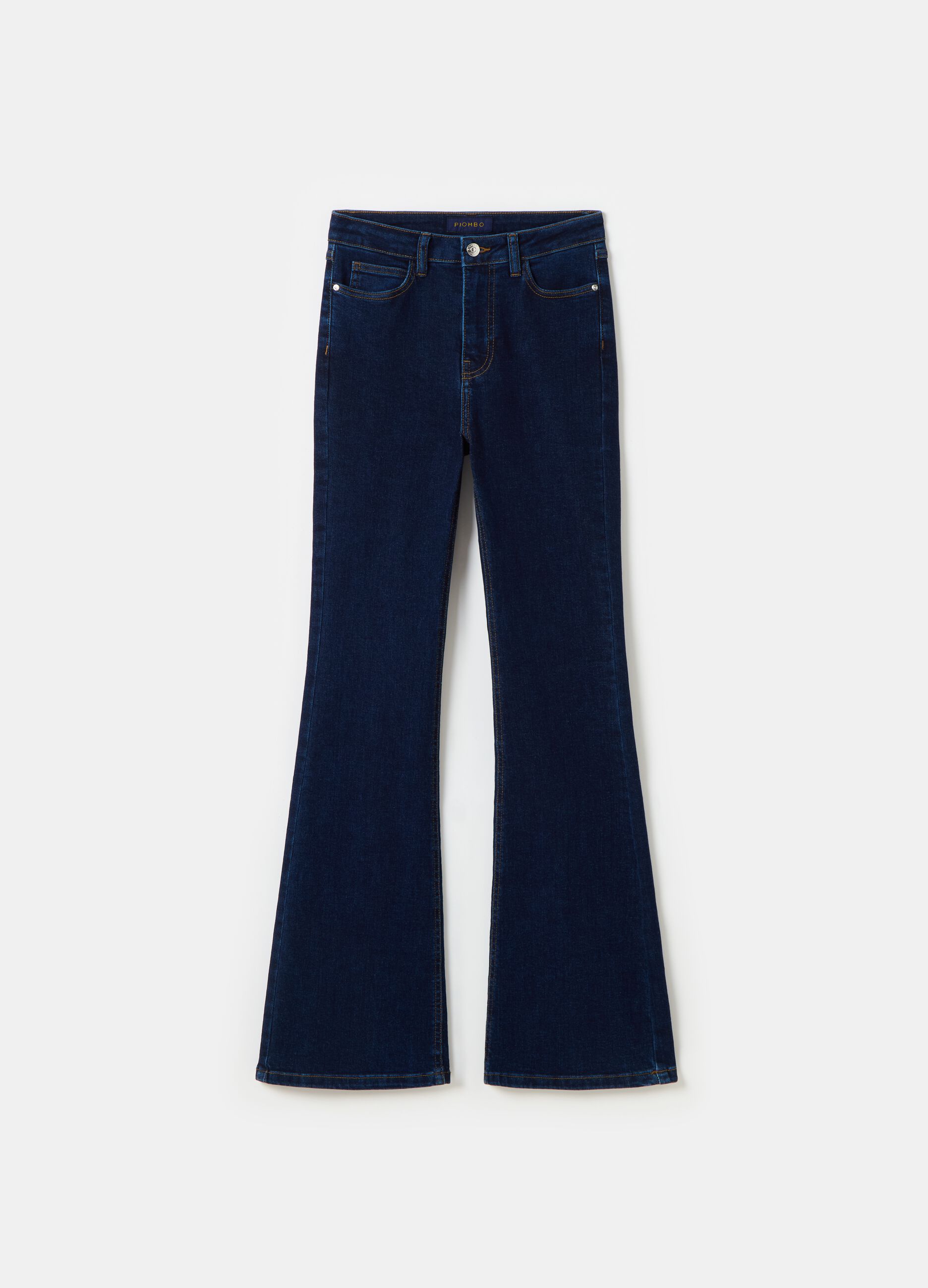 Rinsed flare-fit jeans