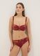 Multicolour stretchy balconette bikini top with floral print_1