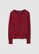 Red viscose blend cardigan regular fit_4
