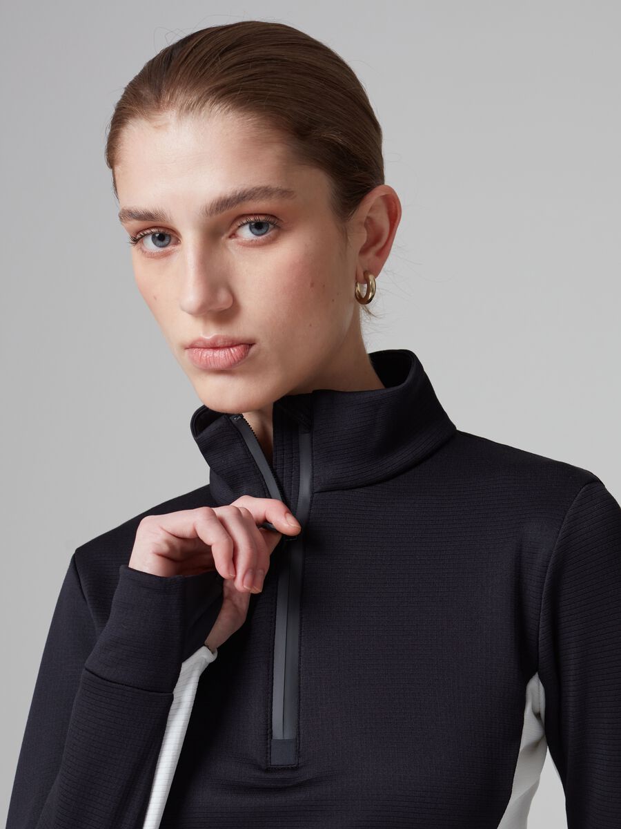 Dolcevita half-zip trama waffle_1