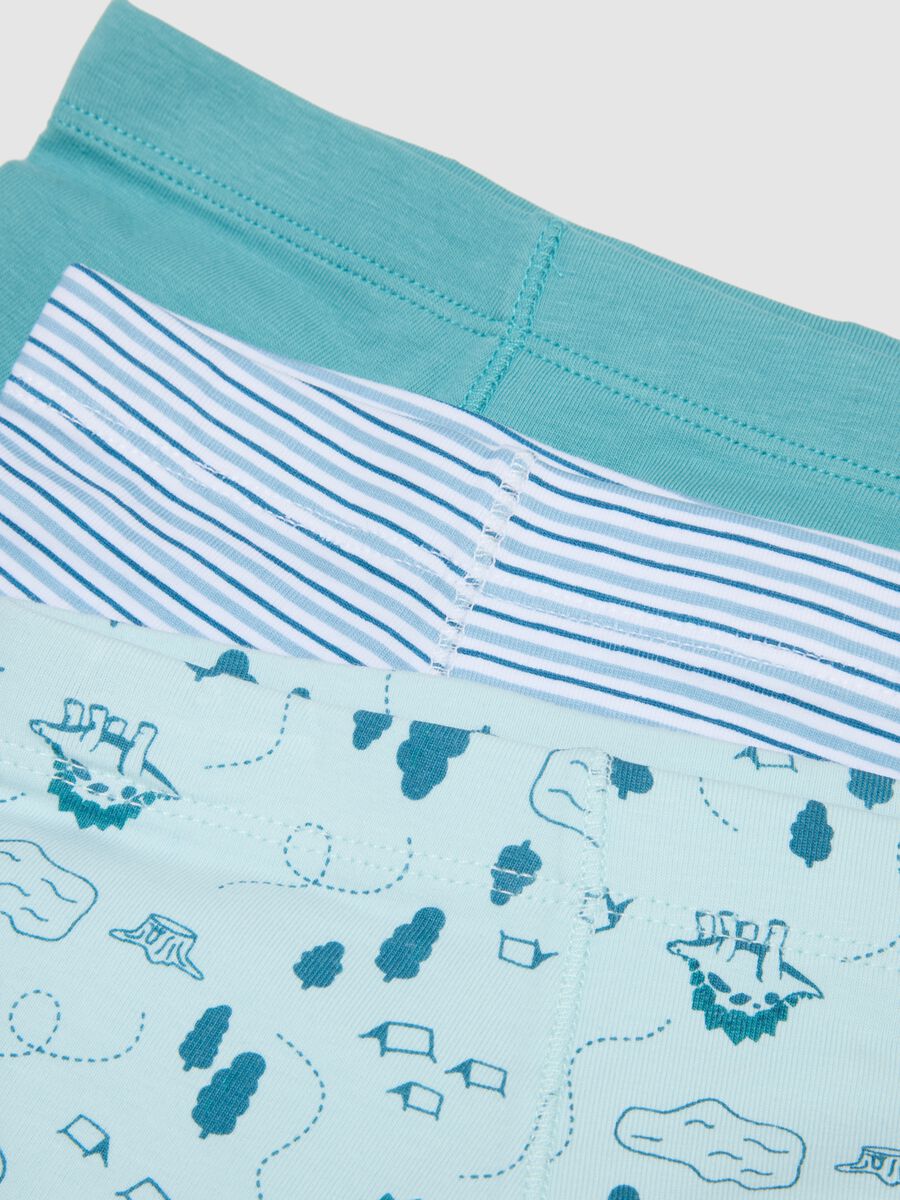 Multipack di cinque boxer multicolor in cotone elasticizzato_2