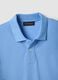 Sky blue pure cotton short sleeve polo, regular fit_1