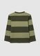 Children's green striped pure cotton regular fit shirt_1