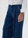 Girls' wide leg blue denim jeans_2