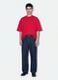 Red crew-neck T-shirt in pure cotton, boxy fit_1