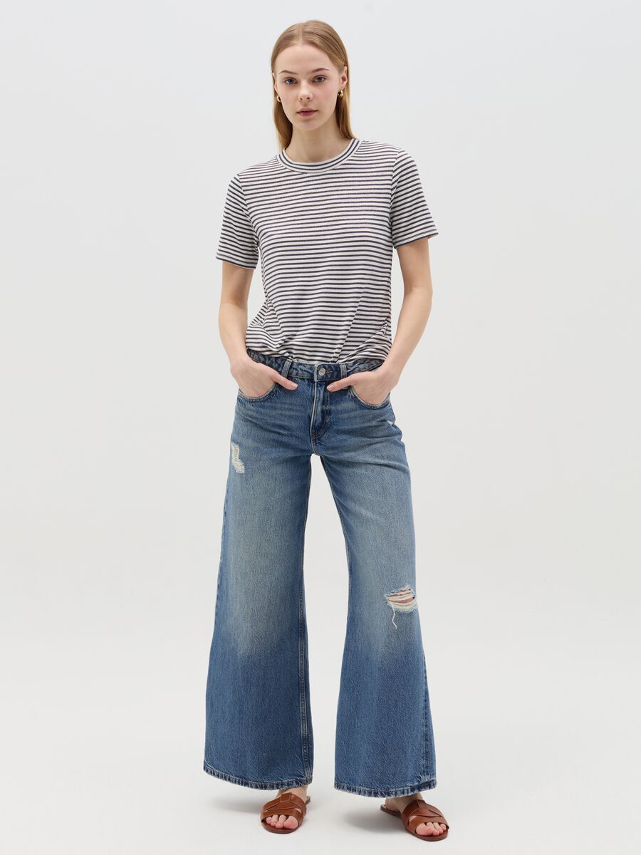 T-shirt with horizontal stripes and lurex_1