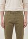 Pantaloni beige in twill di cotone elasticizzato carrot fit_2