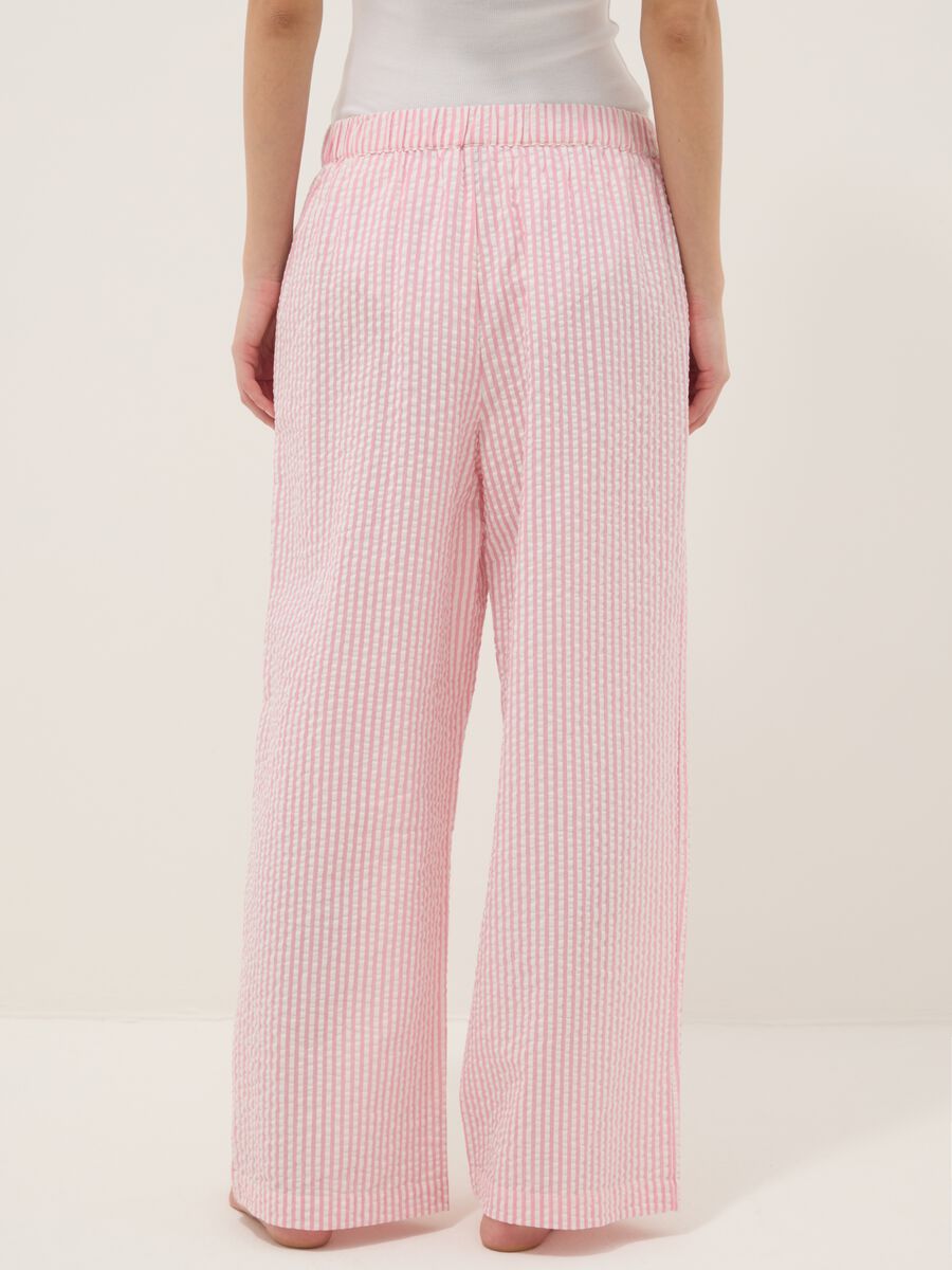 Multicoloured striped pure cotton pyjama trousers in regular fit_2