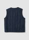 Blue gilet in a cotton, lyocell and viscose blend_2