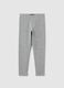 Girls' grey stretchy cotton skinny leggings_0