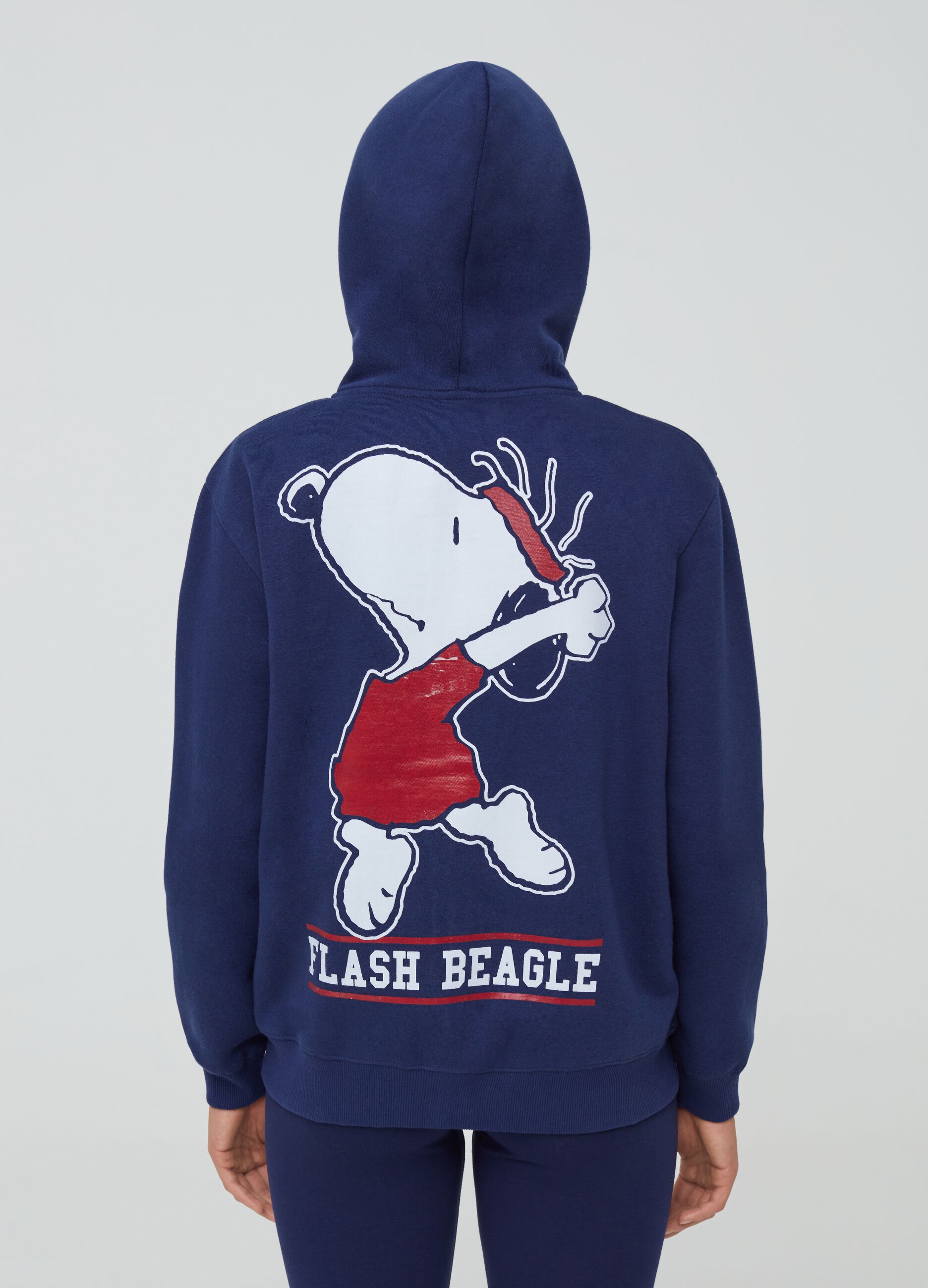 Full-zip sweatshirt with Lotto Peanuts Snoopy print