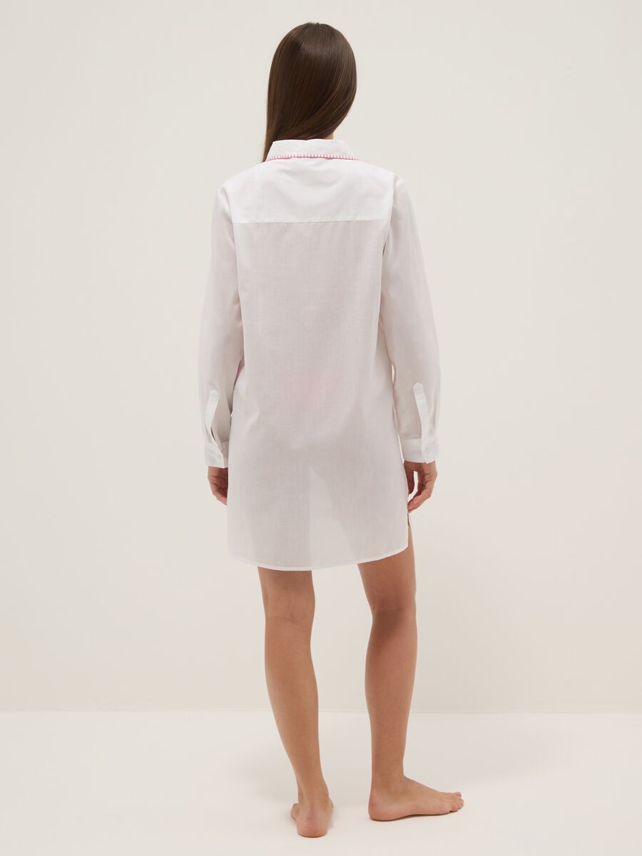 Long white organic cotton kaftan_3