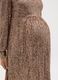 Beige Maternity Dress with Micro Sequins_1