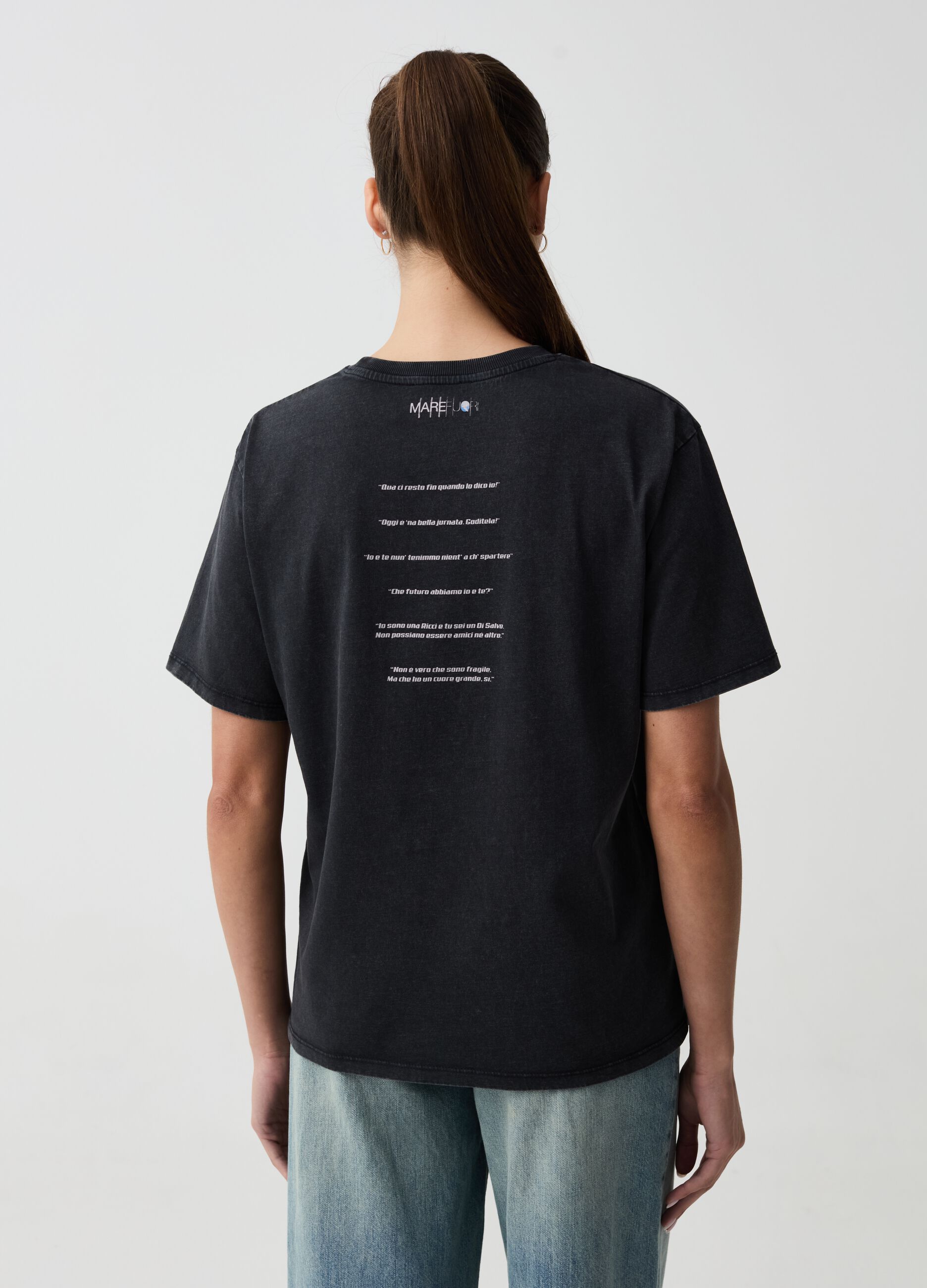 T-shirt oversize con stampa B.ANGEL X MARE FUORI