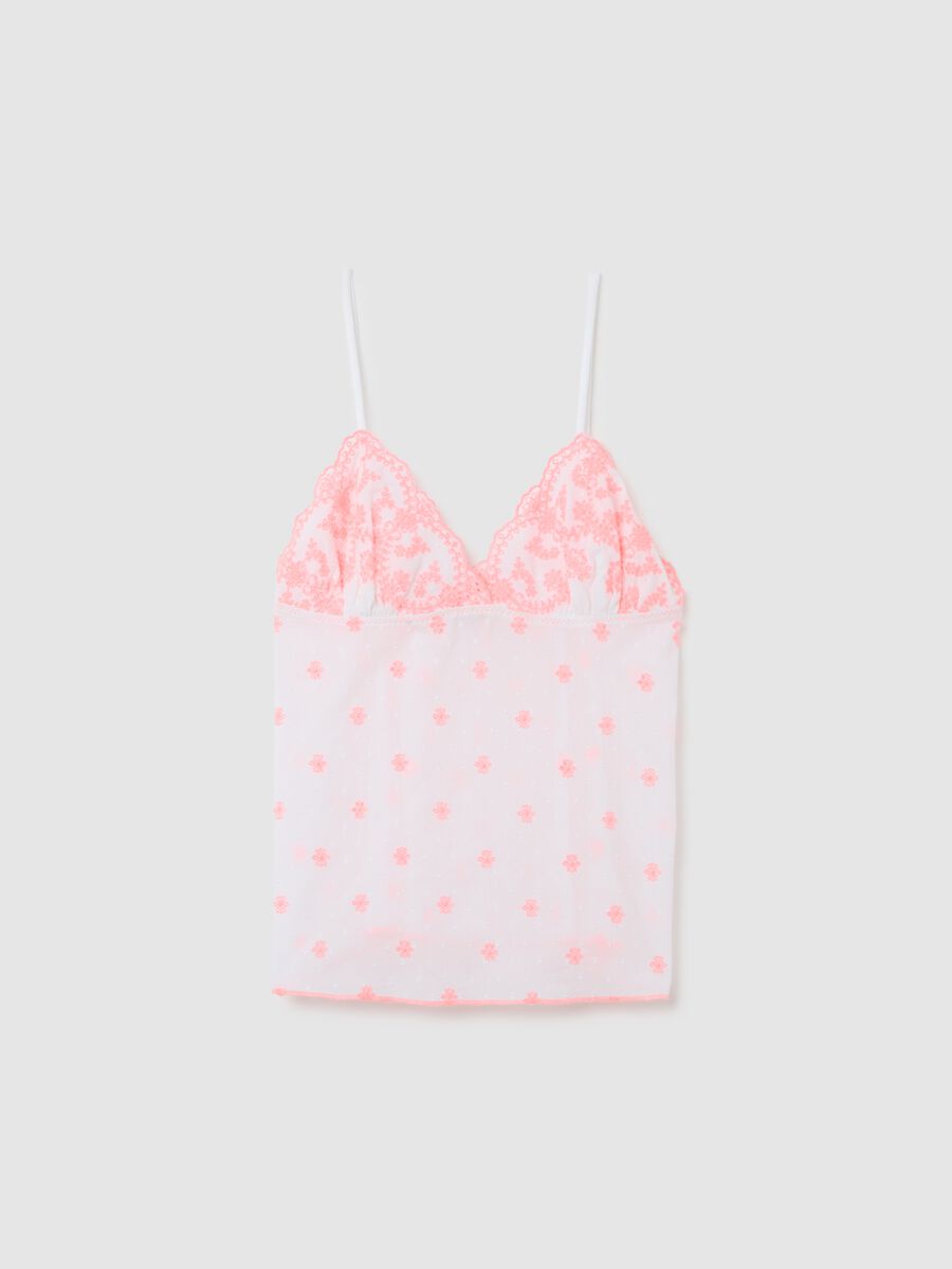 Women's multicolour pure cotton vest, regular fit with embroidery_4