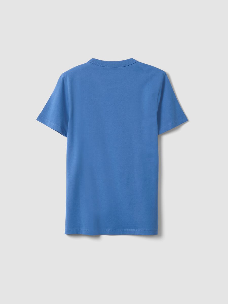 Boys' blue pure cotton regular-fit T-shirt_4