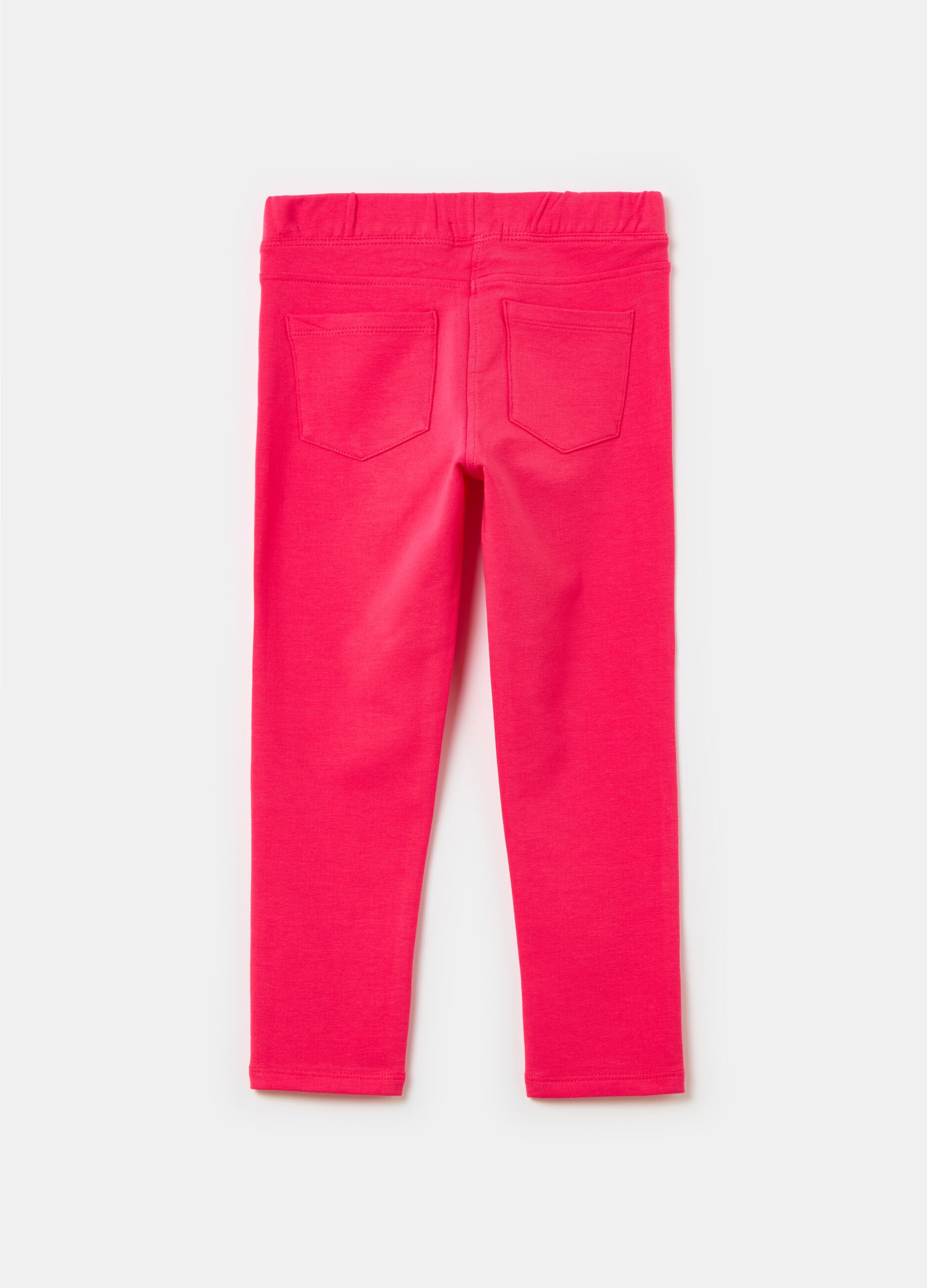 Treggings in stretch cotton with embroidery